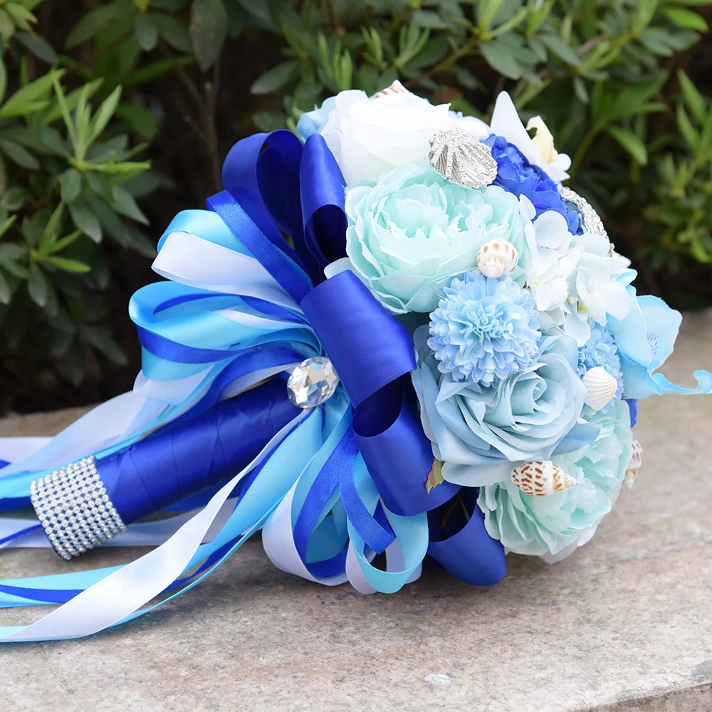 

Original custom wedding products Hawaiian ocean star bride holds bouquet wholesale Free Shipping