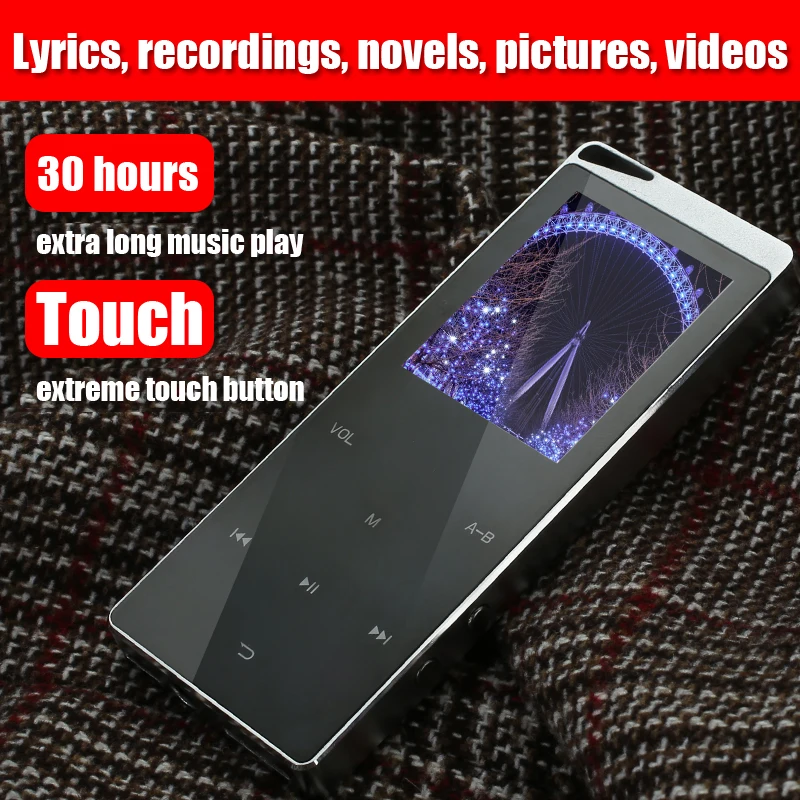 Роскошный Металлический mp4 плеер Bluetooth портативный тонкий MP3 MP4 медиаплеер 2 4