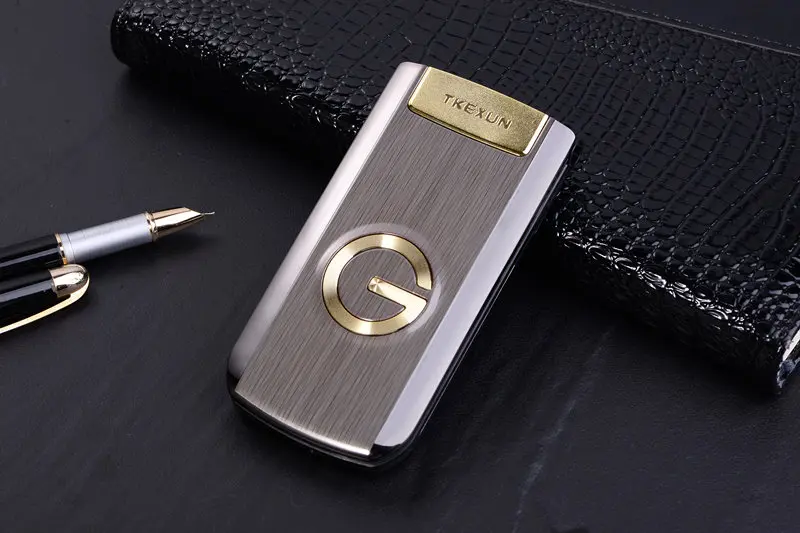 Раскладной Металлический телефон для пожилых людей TKEXUN G9000 G3 с большой клавиатурой/звуком пожилых людей/мужчин, мобильный телефон, подарок для родителей, русский французский язык