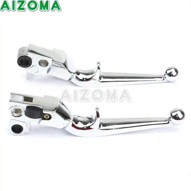Chrome 1 пара мотоциклетные ручной тормоз клатч рычаги для Harley Dyna Sportster XL883 XL1200 Softail Fat Boy FLSTF FXDB FLSTSC 1996-2010 - Цвет: Chrome