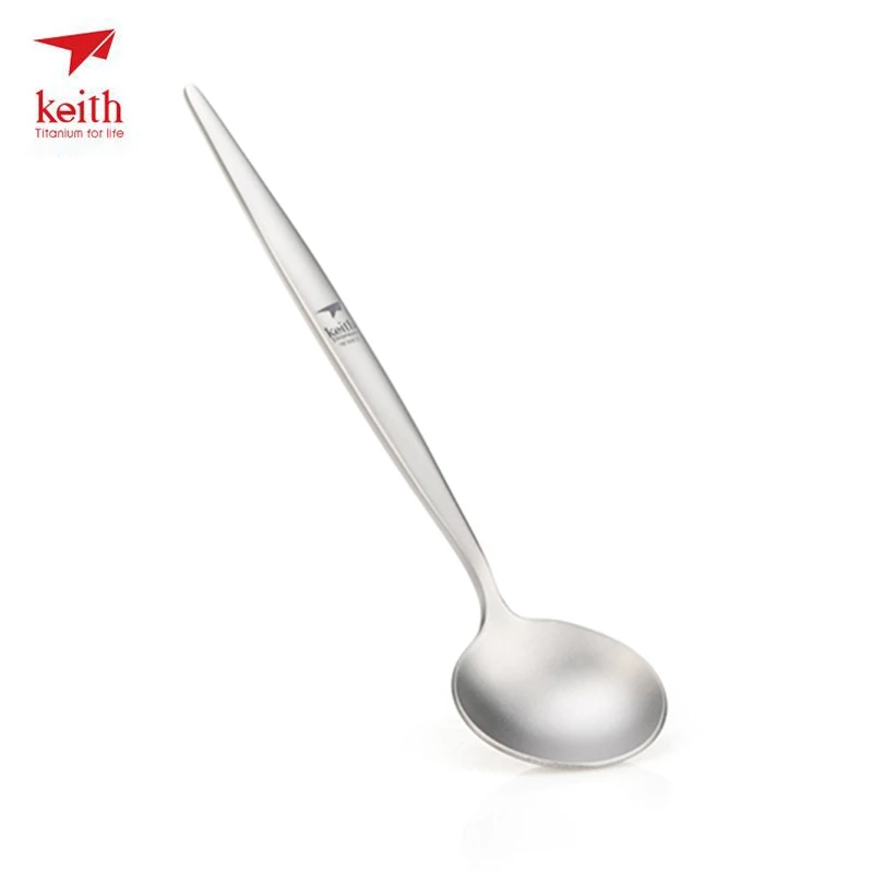 Keith 63 г легкая ложка из чистого титана уличные столовые приборы для пикника пищи