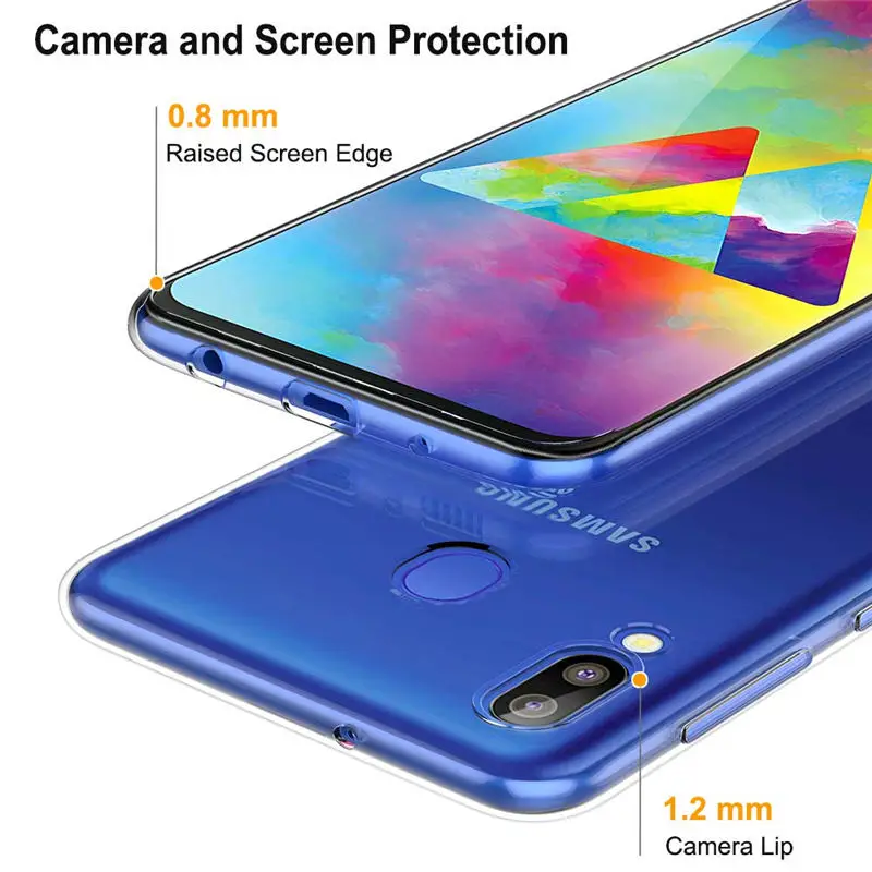Для Samsung Galaxy A40 силиконовый прозрачный Футляр TPU чехол для телефона A405 A405F A10 A20 A30 A50