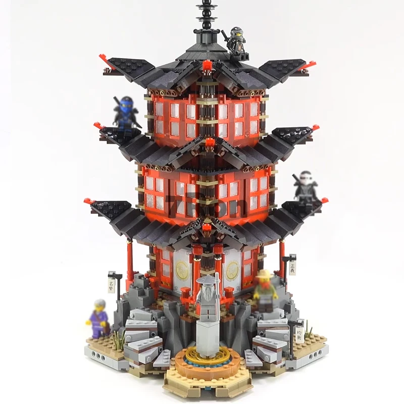 Храм Airjitzu модель здания игрушки хобби Совместимость с лего Ninjago 70751 06022 рисунок
