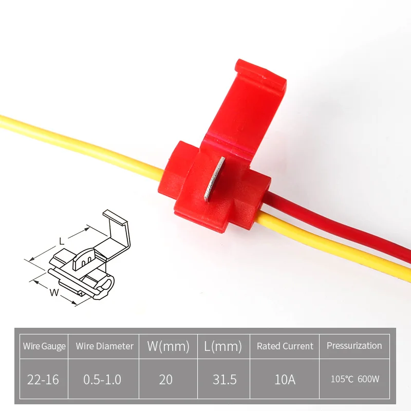 5 шт./10 шт. красный синий желтый шотландский замок быстросращивание 22-18/18-14/12-10 AWG