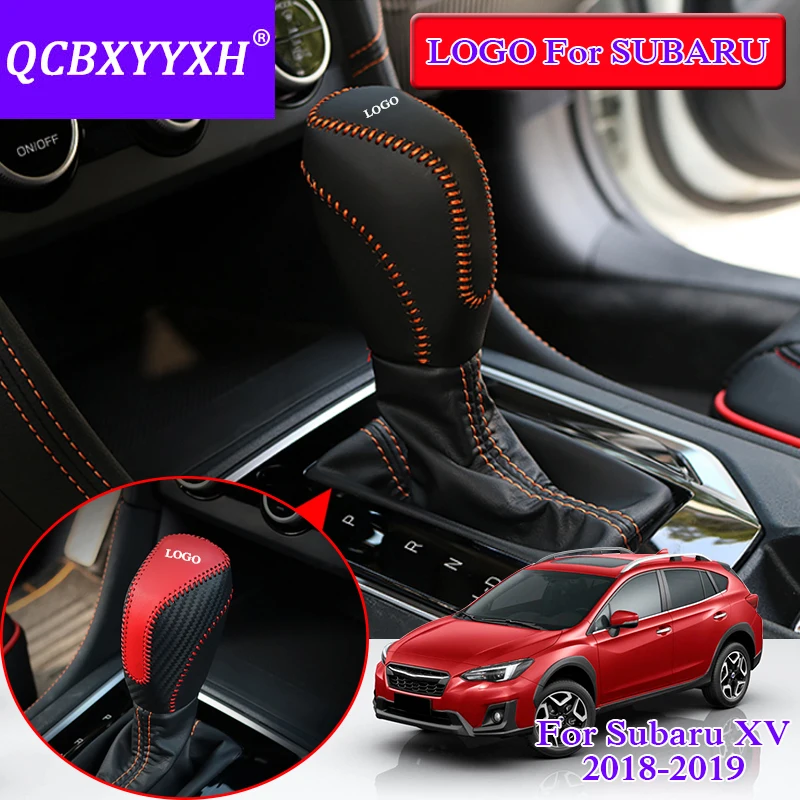 QCBXYYXH стайлинга автомобилей из искусственной кожи Шестерни ошейники сдвига покрытия для Subaru XV Impreza автоматического Шестерни рукоятка рычага переключения крышка