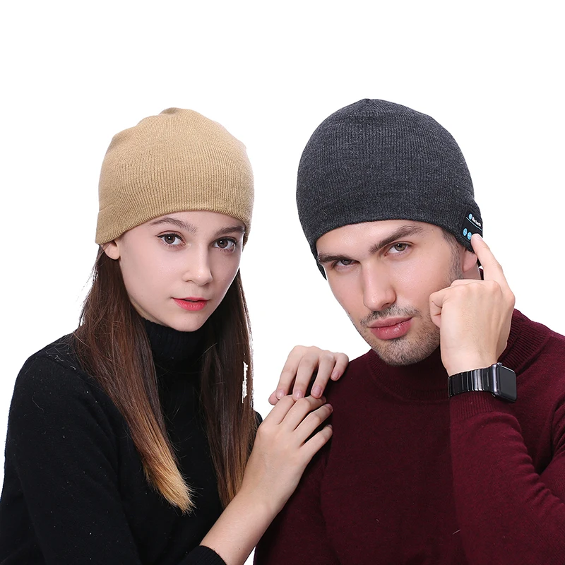 Wireless Bluetooth 4.1 Earphone Smart Cap headphone Speaker Mic Outdoor Sport Stereo Music Knitted Hat 2017 best Christmas gift |