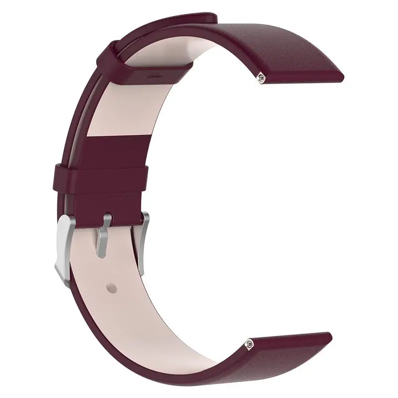 Purple Red Браслет из натуральной кожи часы ремешок Замена для Fitbit Versa Lite Edition Smartwatch - Цвет: Purple Red