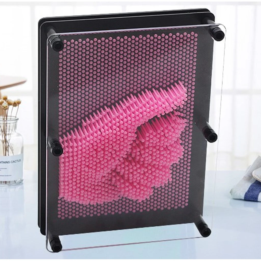 Pin Art 3D Скульптура Игла DIY резьба Форма Настольная игрушка для детской комнаты