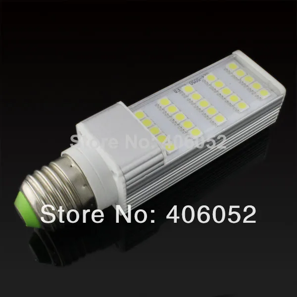 10 шт./лот Алюминиевая СВЕТОДИОДНАЯ Лампа 5 Вт 5050smd 25 светодиодов E27 G24 Светодиодная