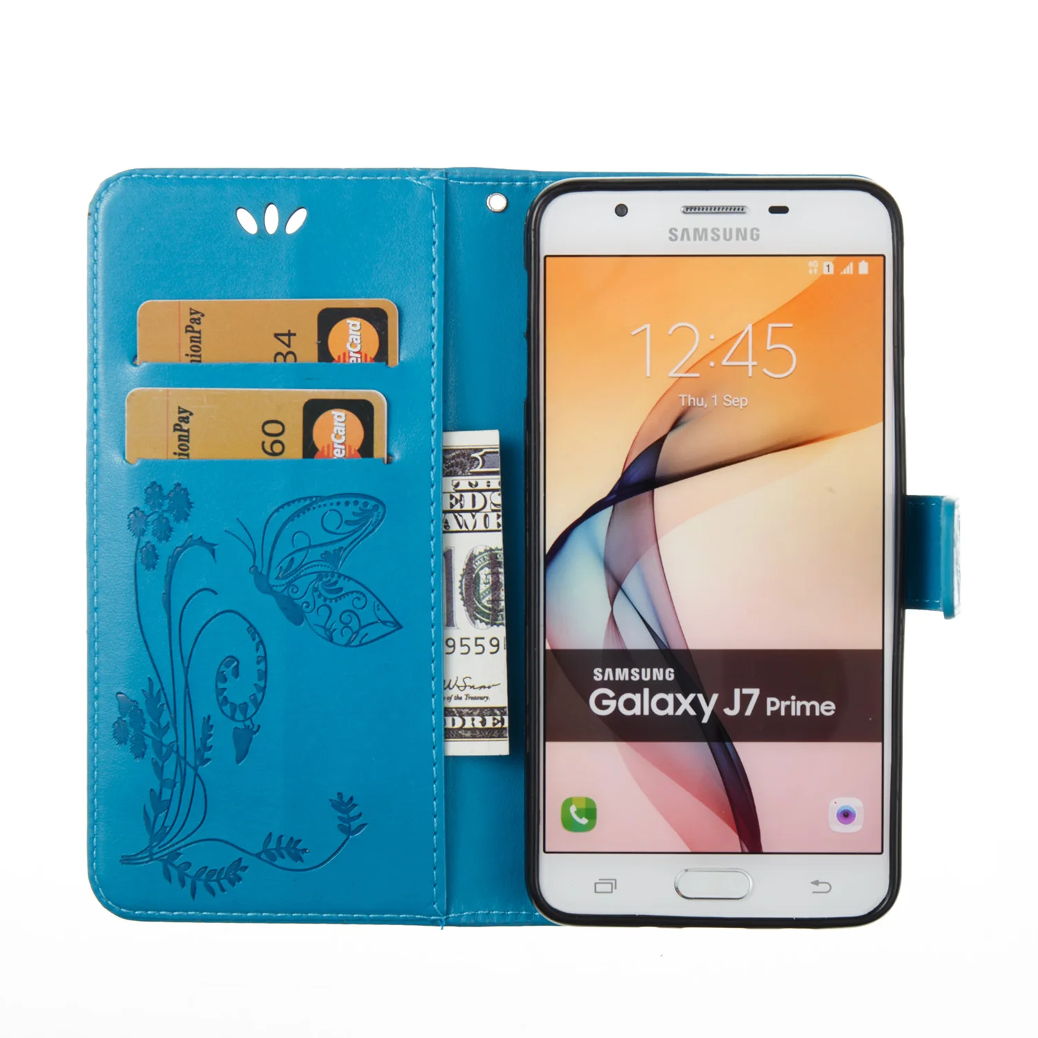 Чехол с откидной крышкой для Samsung Galaxy J7 Prime Duos G610 G610F/DS G610M кожаный чехол кошелек SM