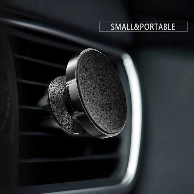 BASEUS кожаный Магнитная автомобильный держатель телефона Универсальный 360