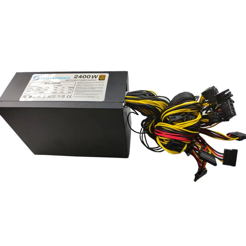 T.F.SKYWINDINTL 2000W ATX Gold Mining источник питания SATA IDE 8 GPU для ETH BTC эфириум 2000w PSU