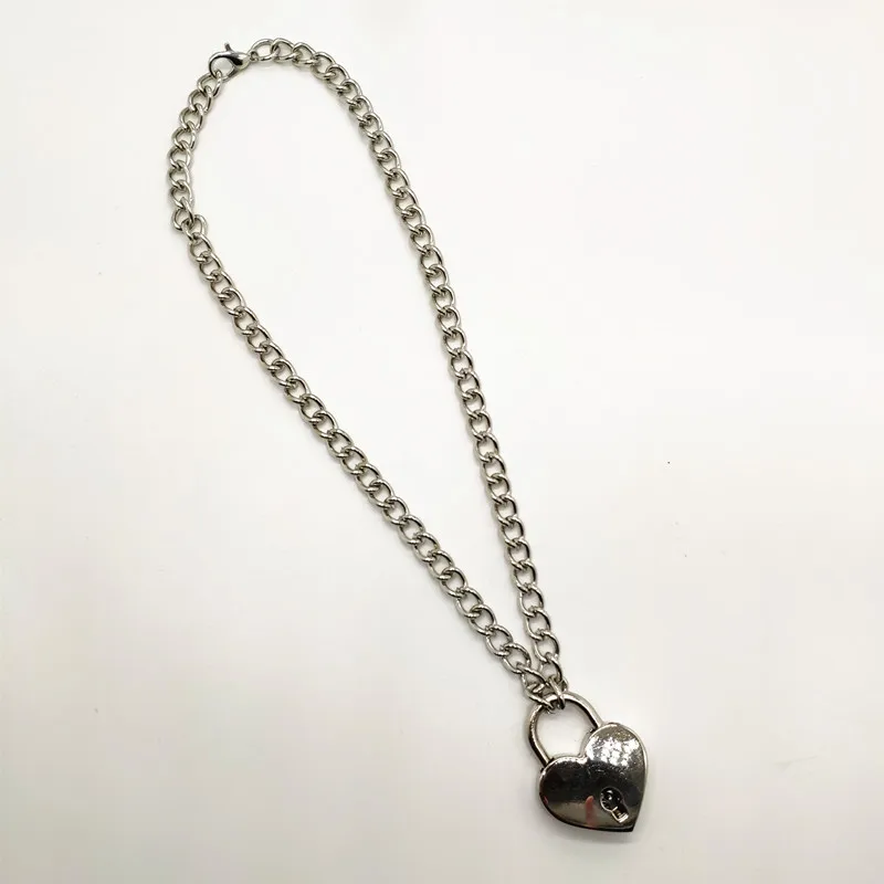 

2021 Unisex Stainless Steel Chain Punk Necklace Men Women Silver Heart Pendant Charm Necklace Jewelry Dropshipping/ Wholesale