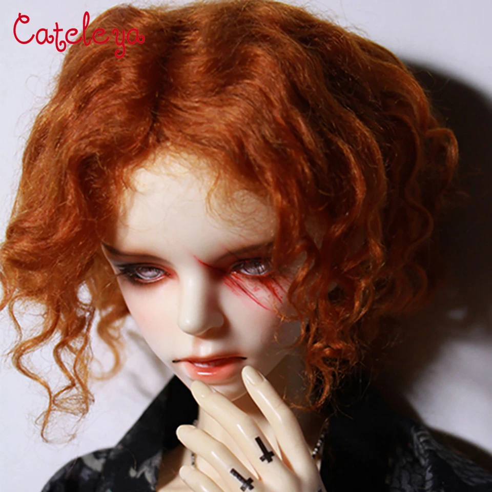 Cateleya BJD doll wig sd male modelling radish red 1/6 1/4 1/3 uncle curly short hair Doll Accessories | Игрушки и хобби