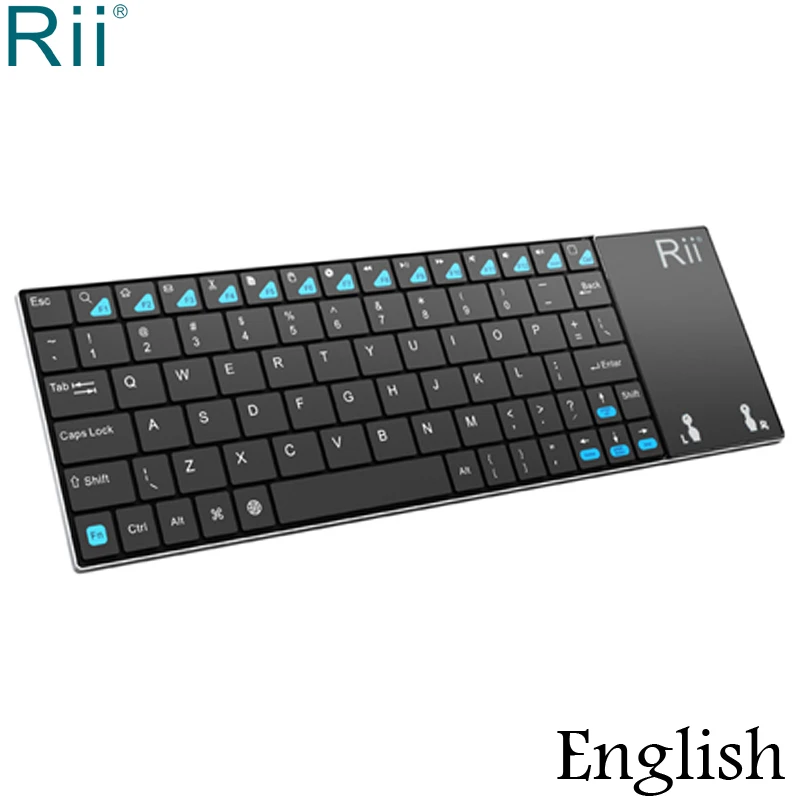 Оригинальная Беспроводная мини-клавиатура Rii i12 2 4 ГГц с тачпадом и мышью для