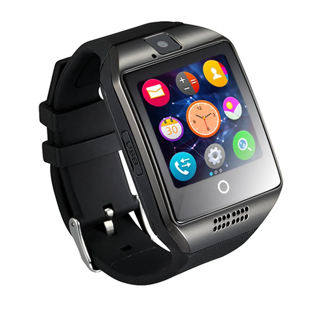 DHL 10 шт./лот Bluetooth Смарт-часы Q18 с камерой FM Facebook SMS MP3 поддержкой Sim-карты для