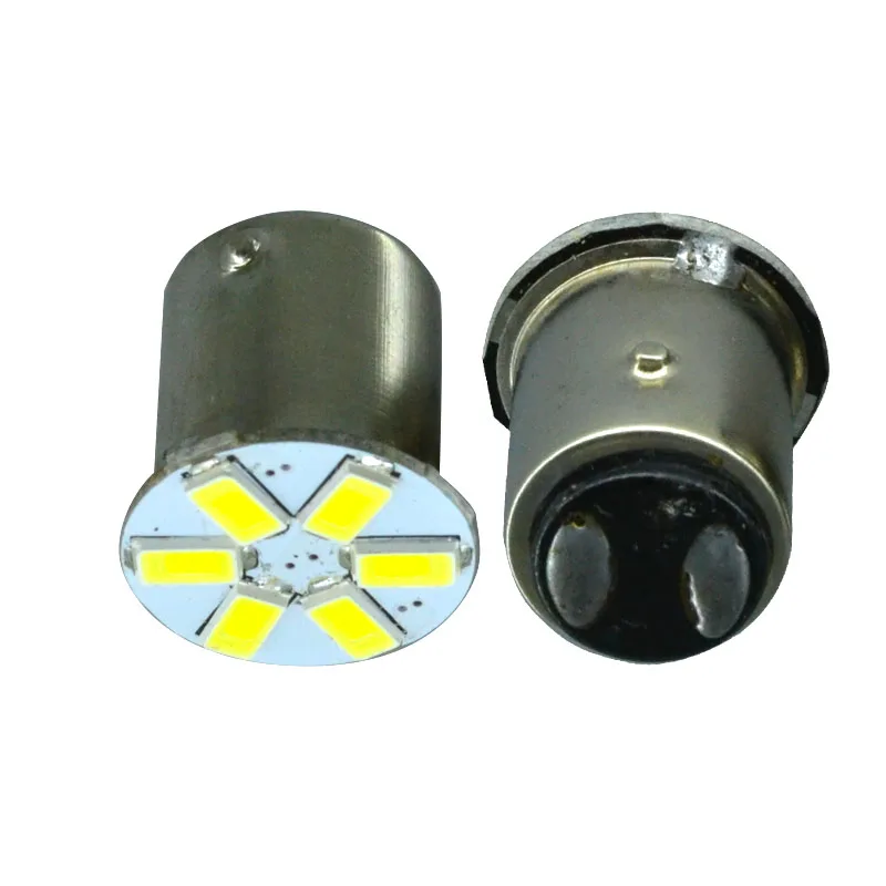 100 шт. S25 1156 BA15S 6 SMD 5630 1157 BAY15D автомобильная лампа поворота Стоп-сигнал задний