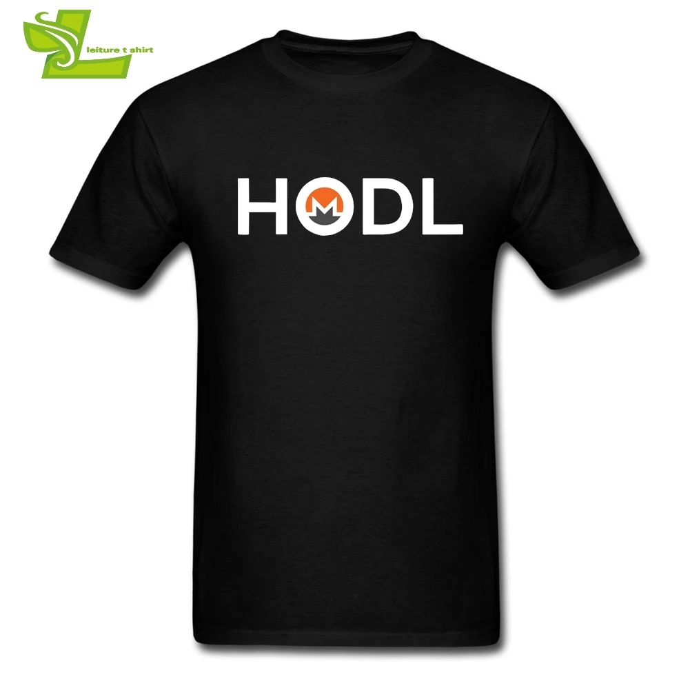 Повседневные футболки Monero Hodl Cryptocurrency хлопковые унисекс с круглым воротником