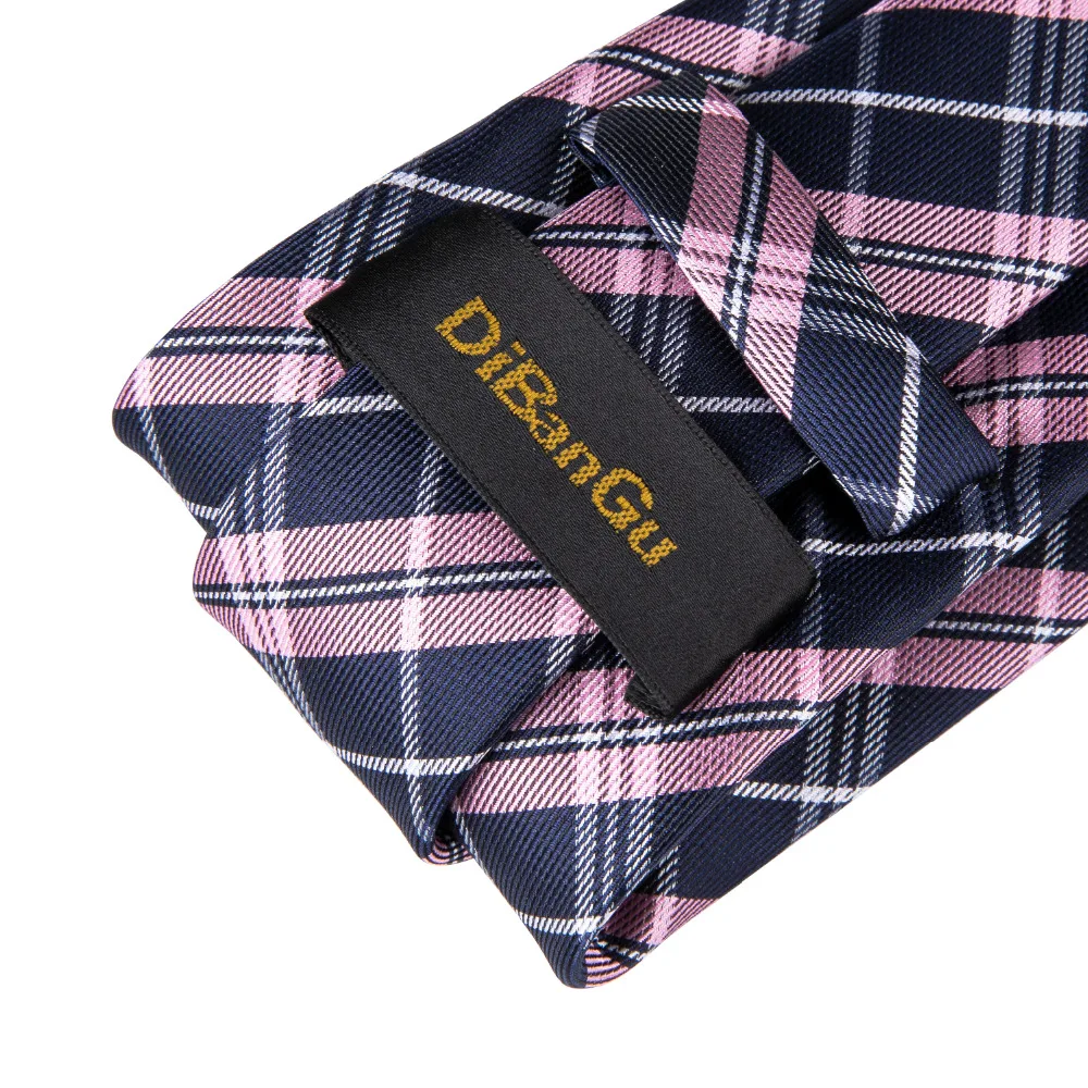 DiBanGu горячая Распродажа розовый галстук Hanky запонки брошь набор шейных галстуков