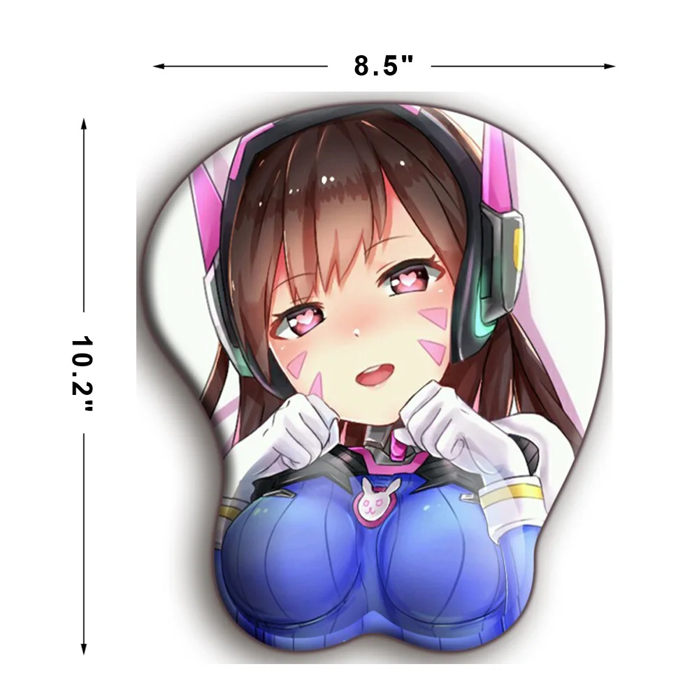 Аниме Коврик для мыши Overwatch D. VA 3D коврик для мыши силиконовый гель эргономичный коврик для мыши с поддержкой запястья dva коврик для мыши