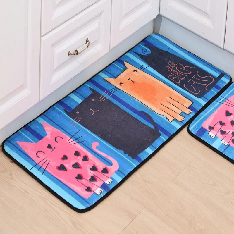 

Long Kitchen Carpet Floor Mat Living Room Hallway Area Rugs Cotton PVC Dotted Anti-Slip Entrance Door Mats Doormat Home Outdoor