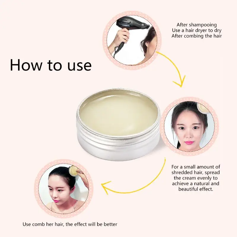 1Pcs Men Women Styling Pomade Cream Rapid Fixed Repair Broken Hair Art Gel Finishing Artifact Lasting style | Красота и здоровье