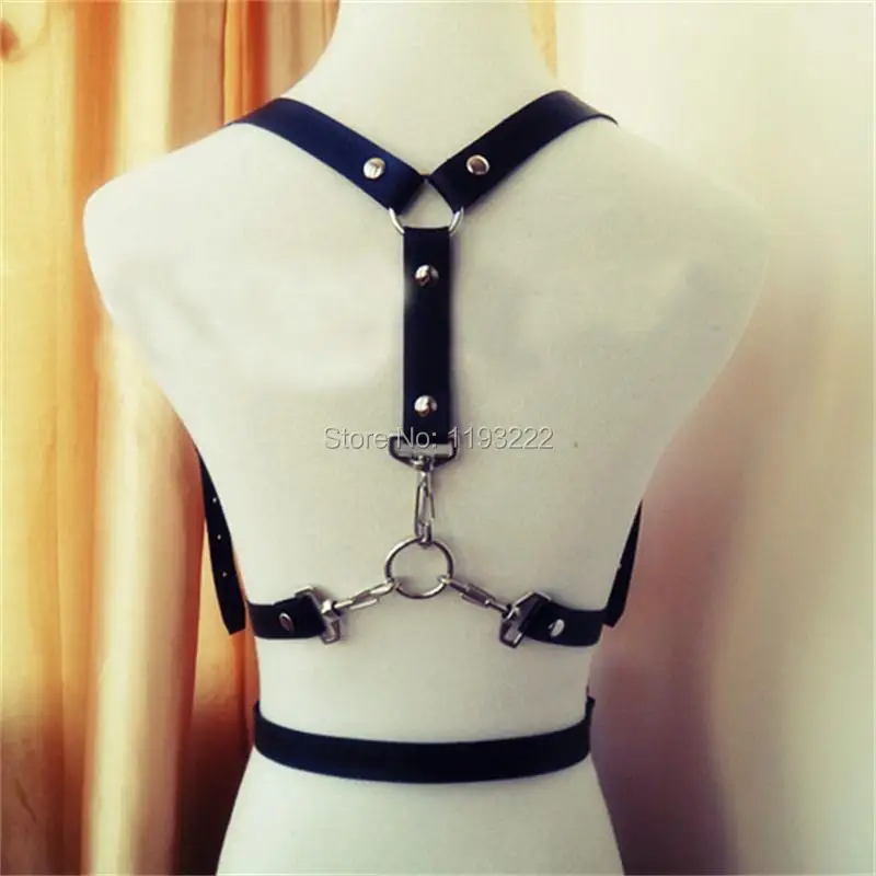 Выпуск себя панк готический 100% кожаный ремень ручной работы|leather harness|body bondagebody