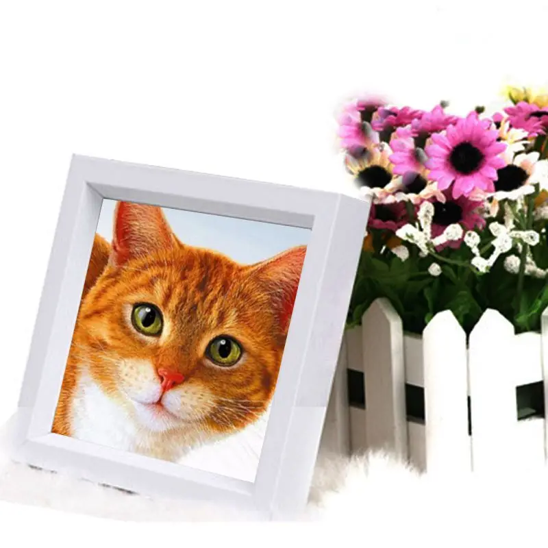 Berlian Bordir Kucing Di Pohon DIY 5d Lukisan Gambar Dengan Angka бисерный Mosaik Menjahit|Алмазная мозаика и вышивка|