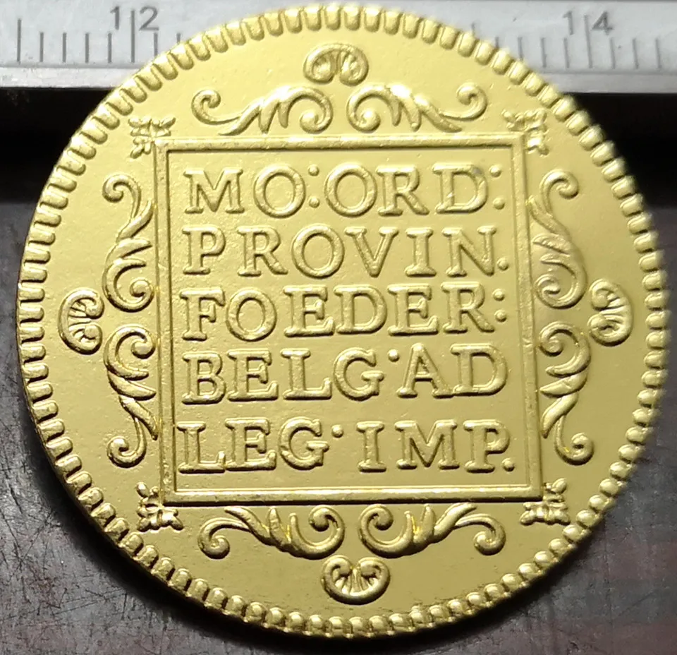 1777 Голландская республика (Голландия) 2 Dukaten Золотая копия редкая