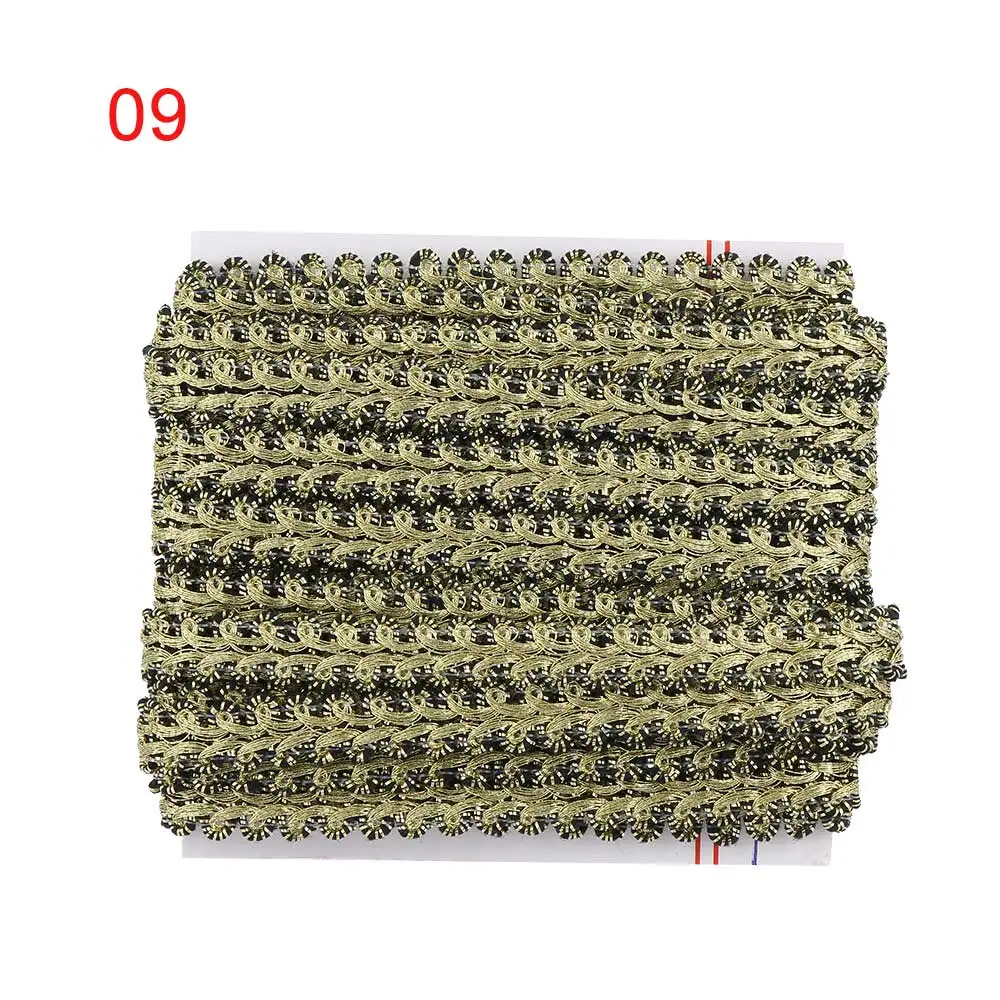 9 5 м/лот, золотая, серебряная кружевная лента, сороконожка, плетеная, изогнутая, кружевная отделка, ткань для шитья, кружева, сделай сам, аксессуары для одежды, Свадебные Изделия - Цвет: 9