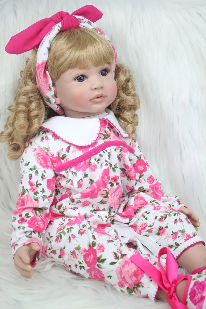 60 см силиконовые игрушки Reborn Baby Doll 24 дюйма виниловые куклы принцессы для маленьких девочек с плюшевым кроликом подарок на день рождения игровой дом