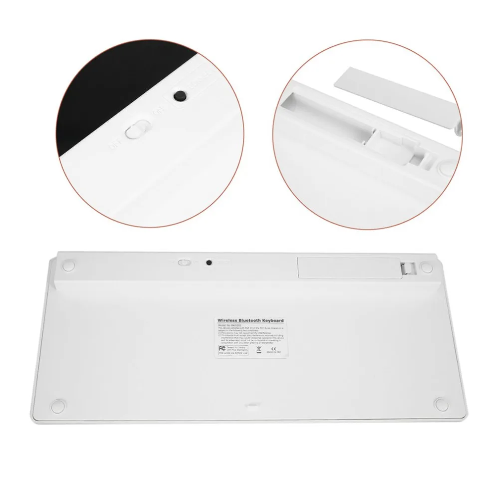 Беспроводная bluetooth клавиатура Серебристая ультратонкая для ipad Mini Mac teclado sem fio tastiera