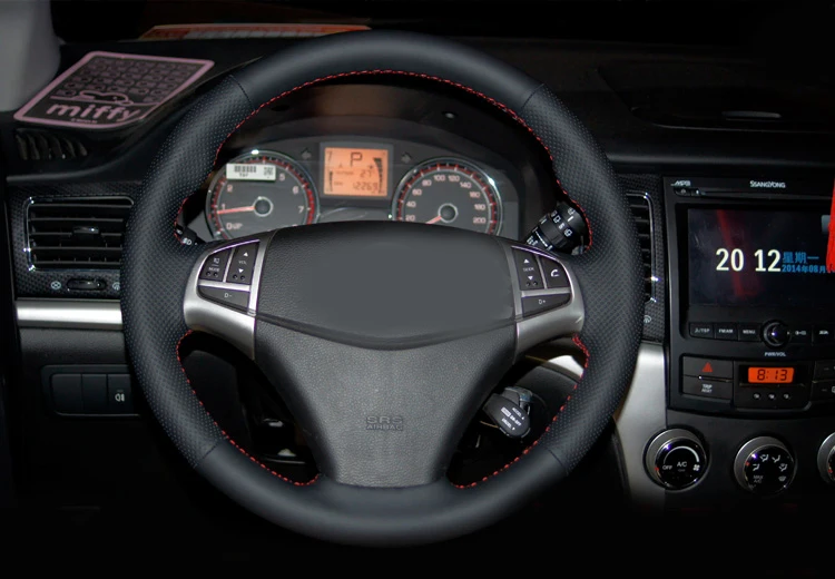 AOSRRUN автомобильные аксессуары кожаная ручная прошивка автомобиля рулевое колесо автомобиля-Стайлинг Для SsangYong Korando 2012 2013 2011