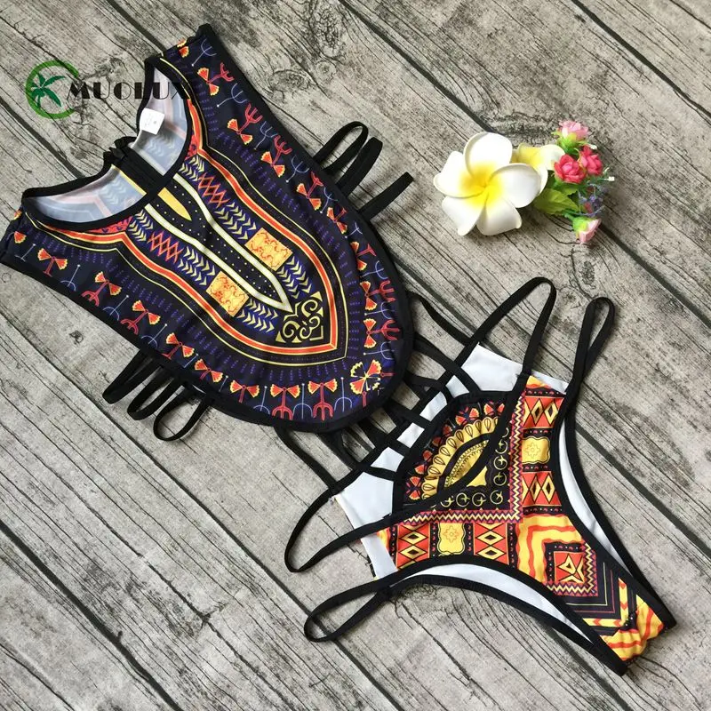 MUOLUX 2019 High Waist Swimwear New South African One Piece Bathing Suit Women Cut Swimsuit Brazilian Sexy Out Monokini | Спорт и