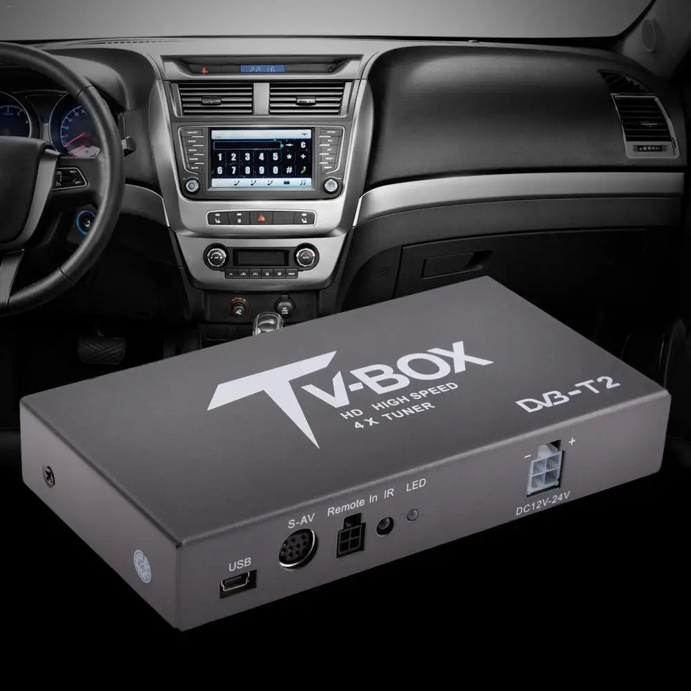 DVB T2 цифровой ТВ конвертер коробка быстрое декодирование Мобильный автомобиль