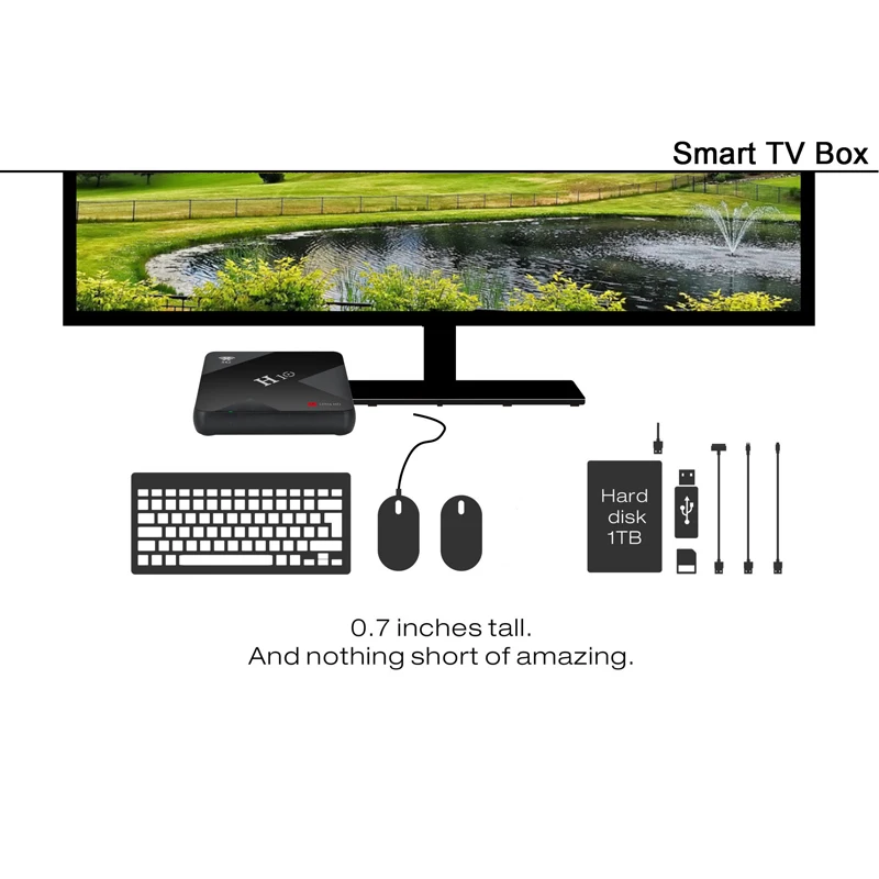 H10 Smart TV Box Android 9 0 4 Гб 64 6K 2 & 5 8 Dual WIFI H.265 USB3.0 box Allwinner H6 PK T95Q s905x2