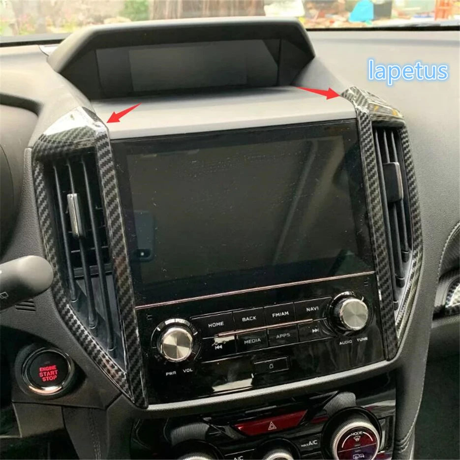 

Air Conditioning AC Vent Outlet Decoration Frame Cover Trim ABS Fit For Subaru Forester 2019 2020 2021 / Carbon Fiber Look