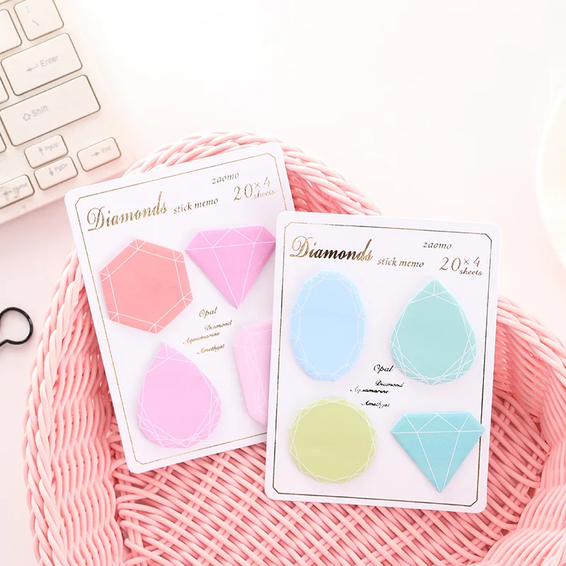 

New Creative Diamond Series Memo Pad Post Student Portable Notes Pad