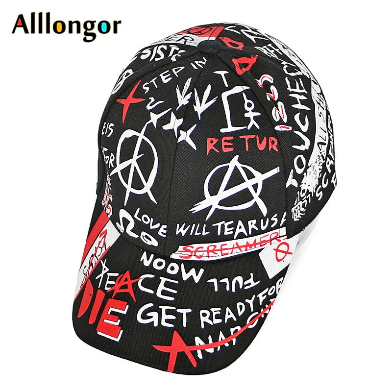 Бейсболка с граффити мужская женская шляпа лето Snapback надпись: Hip Hop Gorra Hombre Casquette Femme корейский стиль Кепка s Белый Черный