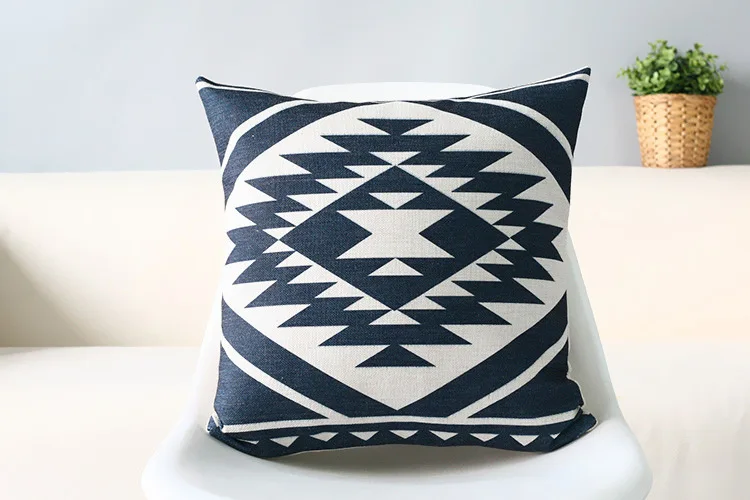 Скандинавская абстрактная черно белая Подушка цветная Геометрическая подушка