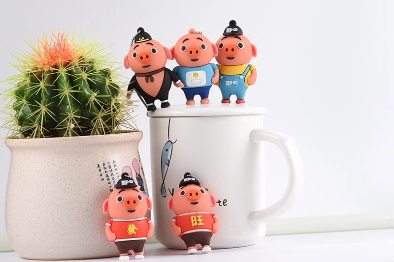 Usb флеш-накопитель с рисунком поросенка, 64 ГБ, 32 ГБ, флеш-накопитель, реальная емкость, Usb флешка, 16 ГБ, 8 ГБ, 4 Гб, 128 ГБ, флешка, Usb 2,0, флеш-карта памяти
