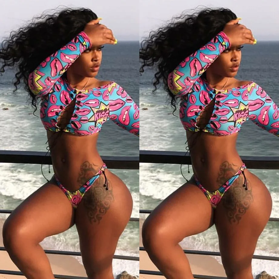 2019 летний женский комплект бикини купальник с синей розовой сеткой|Купальники| |