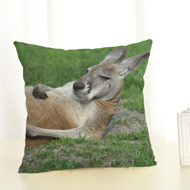 Hello HD кенгуру наволочка из хлопка и льна бросок домашний Свадебный чехол для