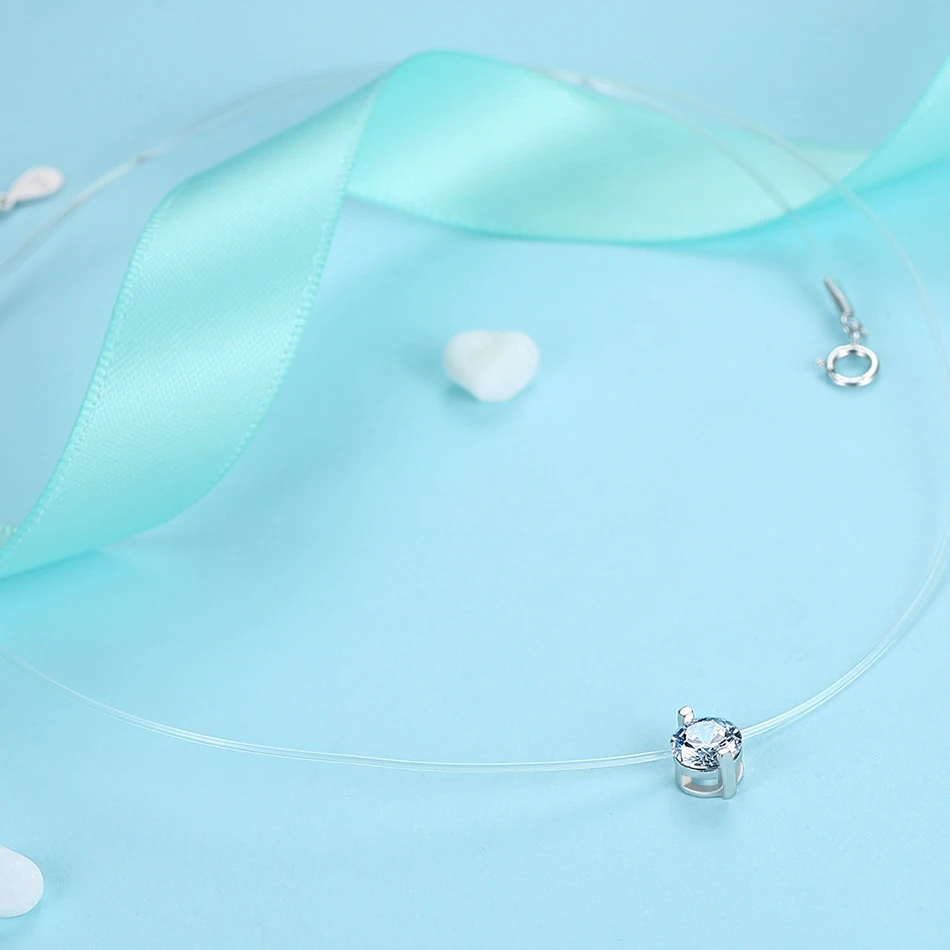 Цепочка женская из серебра 925 пробы с кулоном и кристаллом | Украшения аксессуары