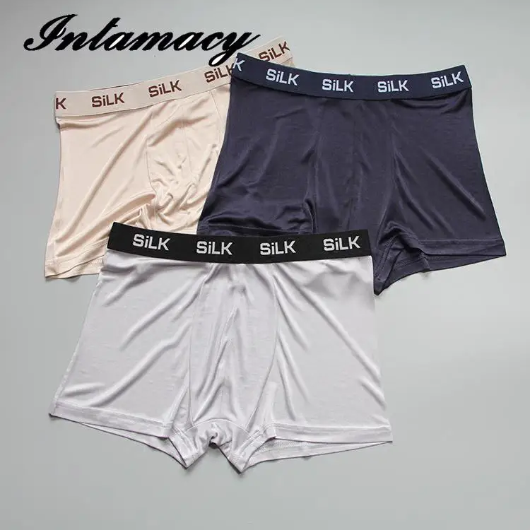 Мужские 100% натуральные шелковые боксеры удобные дышащие шорты|breathable shorts|mens