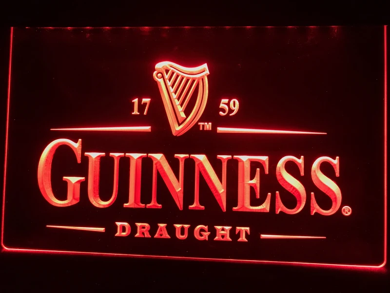 A002 Guinness винтажные логотипы пивной бар светодиодный светодиодная неоновая