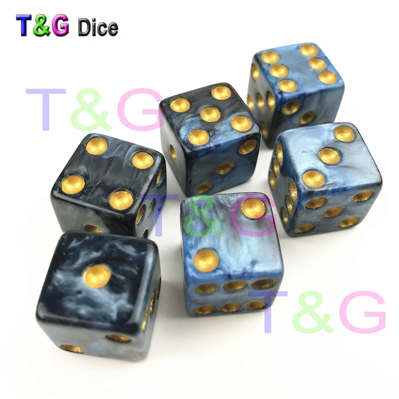 Новый эффект туманности игральные кости Dnd набор 6 шт./компл. 16 мм шесть сторонних
