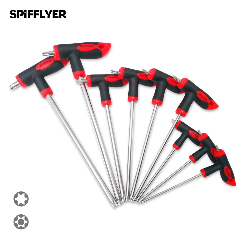 

Набор отверток Torx T10 T15 T20 T25 T27 T30 T40 T45 T50 S2, набор из 9 стальных инструментов