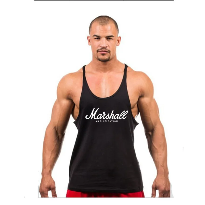 New Marshall Print mens gym tank tops clothing cotton men top summer brand fitness camisetas Hip Hop sleeveless shirt | Мужская одежда
