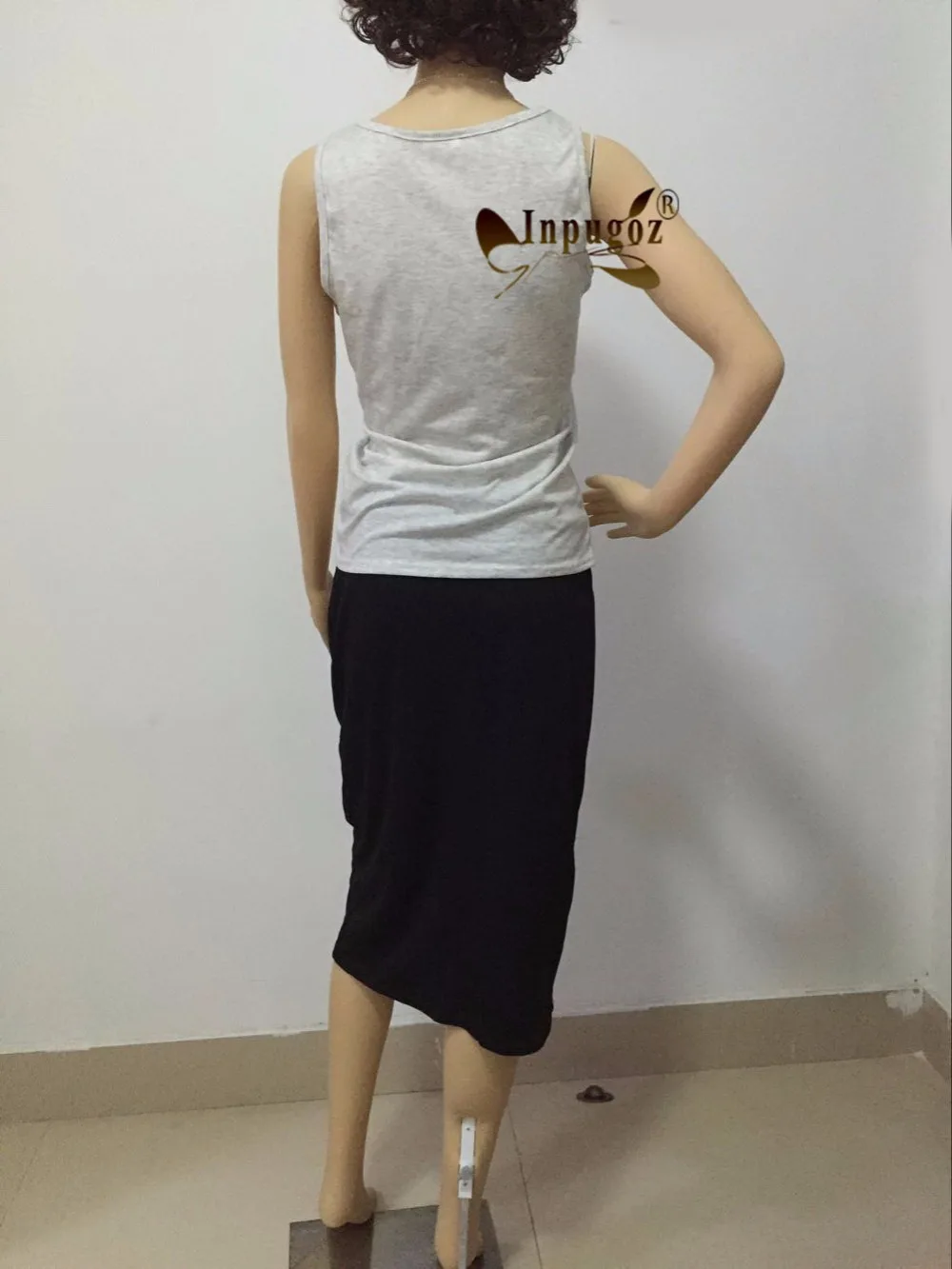 Женский комплект из 2 предметов: топ на бретельках с юбкой сексуальное облегающее